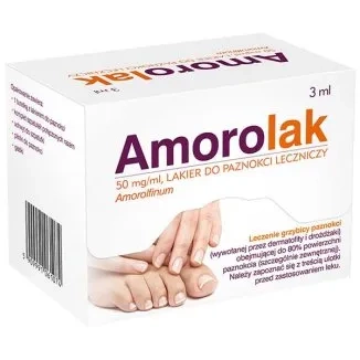 Amorolak, 50 mg/ml, lakier do paznokci leczniczy, 3 ml