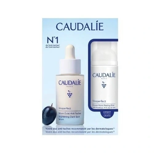 CAUDALIE Caudalie Vinoperfect, Zestaw serum rozjaśniające przebarwienia 30ml + pianka mikropeelingująca 50ml — Składniki i ocena