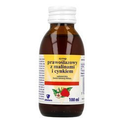 Syrop prawoślazowy z malinami i cynkiem, 100 ml 