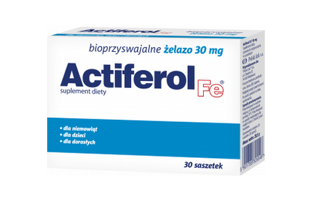 Actiferol FE 30 mg, 30 saszetek, data ważności 16.01.27