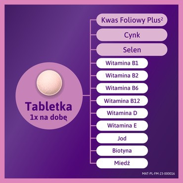 Femibion 0 Planowanie ciąży, suplement diety dla kobiet w ciąży, planowanie ciąży przed poczęciem, zawiera Kwas Foliowy Plus, opakowanie na 4 tygodnie 28 tabletek