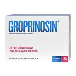 Groprinosin 500 mg 50 tabletek